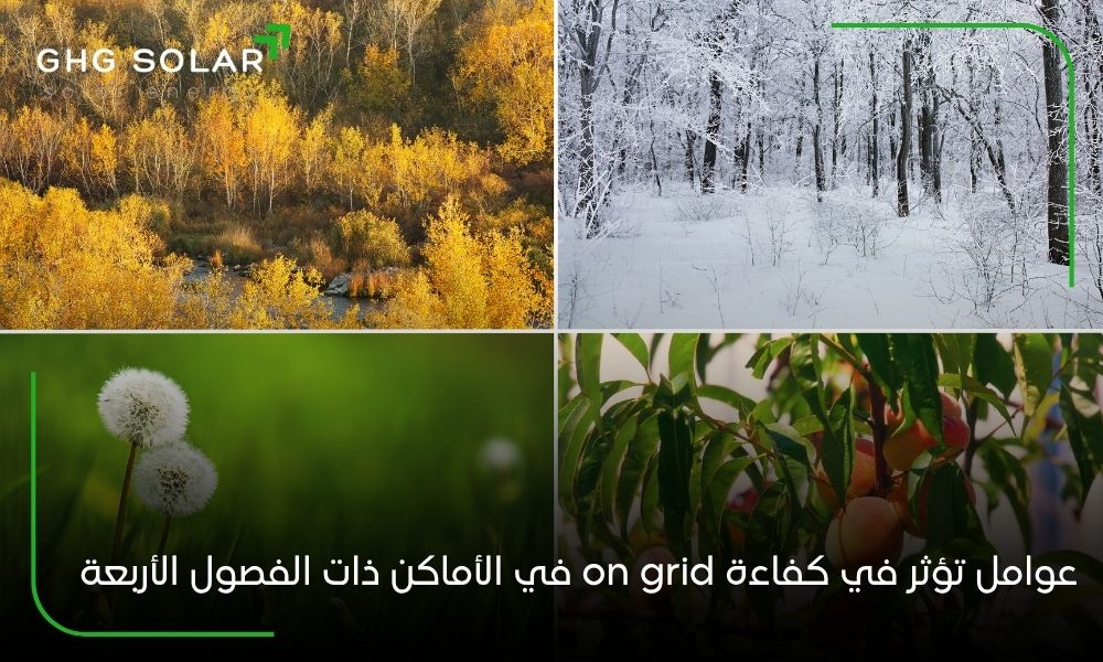 عوامل تؤثر في كفاءة on grid في الأماكن ذات الفصول الأربعة