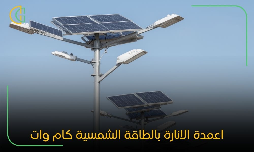 اعمدة الانارة بالطاقة الشمسية كام وات